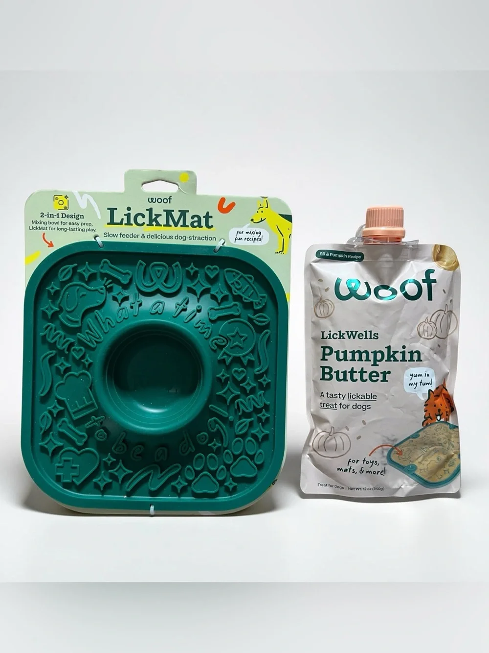 Woof LickMat and Treat Tray Set
